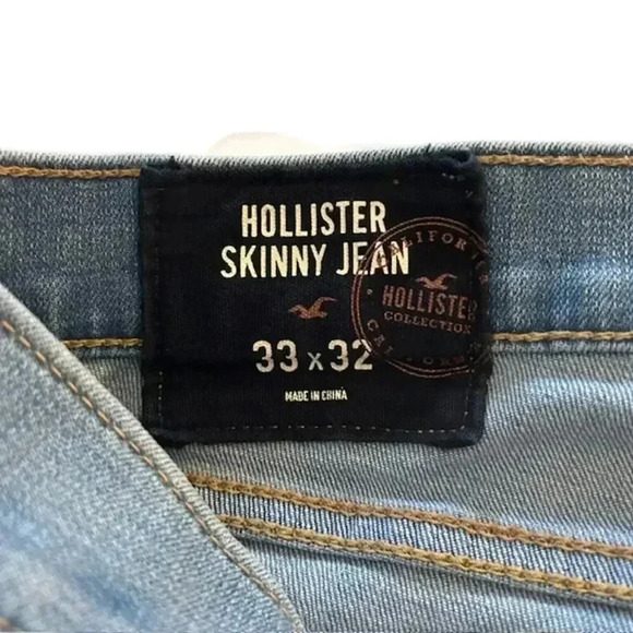 Men's Hollister Distressed Skinny Jean, size 33 x 32 - Picture 4 of 5